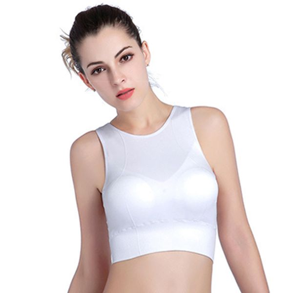 women's seamless high impact sports bra with removable cups high support pink workout yoga bra back cutout activewear, White;black
women's seamless high impact sports bra with removable cups high support pink workout yoga bra back cutout activewear, White;black
