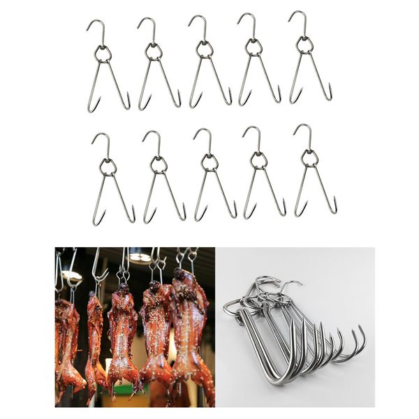 10 pcs butcher hook stainless steel meat hooks hanging hooks with sharp tip for butcher shop
10 pcs butcher hook stainless steel meat hooks hanging hooks with sharp tip for butcher shop