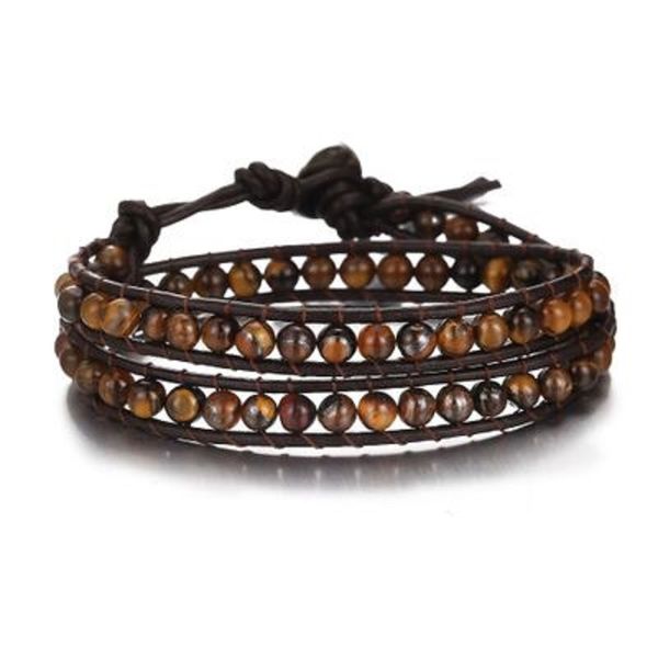5mm natural stone beads bracelet couple multilayer leather woven rope bracelet for men women jewelry christmas gift dhl, Black
5mm natural stone beads bracelet couple multilayer leather woven rope bracelet for men women jewelry christmas gift dhl, Black