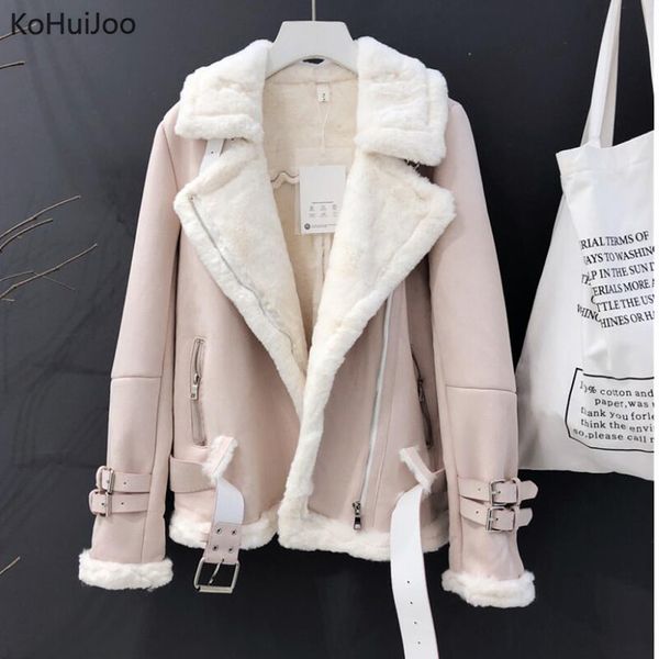 kohuijoo winter suede jacket women thick warm fashion zipper motorcycle suede leather coat female shearling overcoat, Black
kohuijoo winter suede jacket women thick warm fashion zipper motorcycle suede leather coat female shearling overcoat, Black