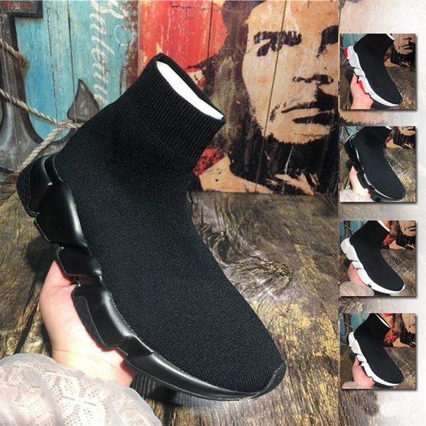 2019 triple s speed stretch knit sock shoes mid sneakers mens women fashion red chaussures casual boots 36-45, Black
2019 triple s speed stretch knit sock shoes mid sneakers mens women fashion red chaussures casual boots 36-45, Black