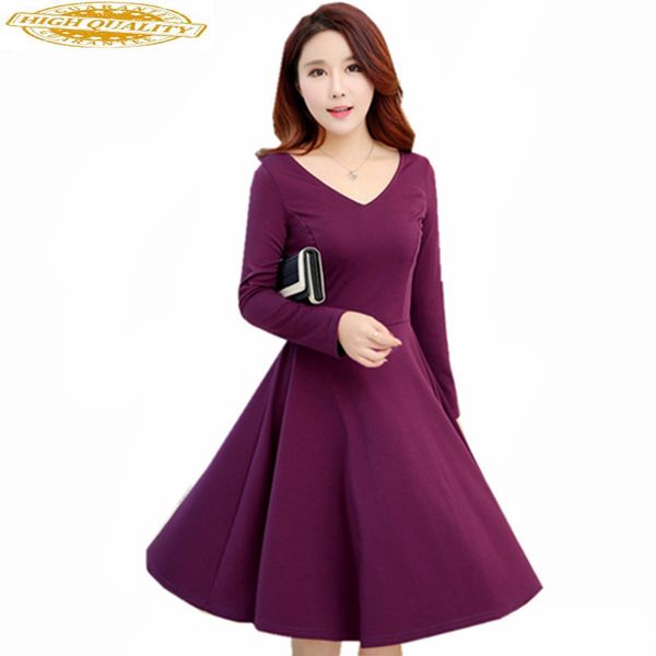 2019 spring autumn v-neck elegant party dress women fashion a-line casual slim solid long sleeve women's dresses wxf640, Black;gray
2019 spring autumn v-neck elegant party dress women fashion a-line casual slim solid long sleeve women's dresses wxf640, Black;gray