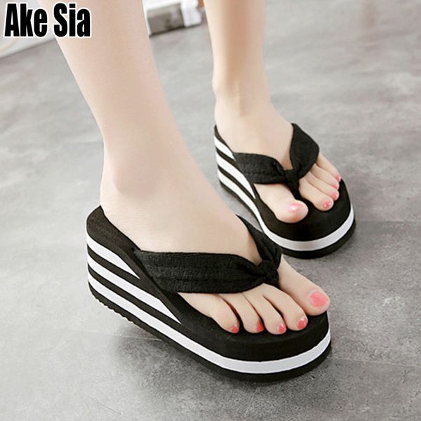 ake sia selling summer cool women casual babouche slides flip flops 6.5 cm heels thick wedge thong sandal slipper shoes a330, Black
ake sia selling summer cool women casual babouche slides flip flops 6.5 cm heels thick wedge thong sandal slipper shoes a330, Black