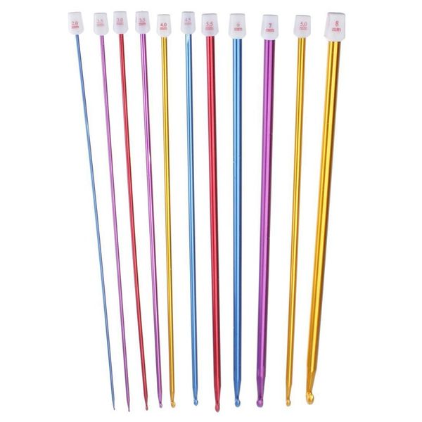 11pcs 10.6" 27cm multicolour aluminum tunisian / afghan style single pointed yarn weave craft crochet hooks needles 2.0- 8.mm, Black
11pcs 10.6" 27cm multicolour aluminum tunisian / afghan style single pointed yarn weave craft crochet hooks needles 2.0- 8.mm, Black