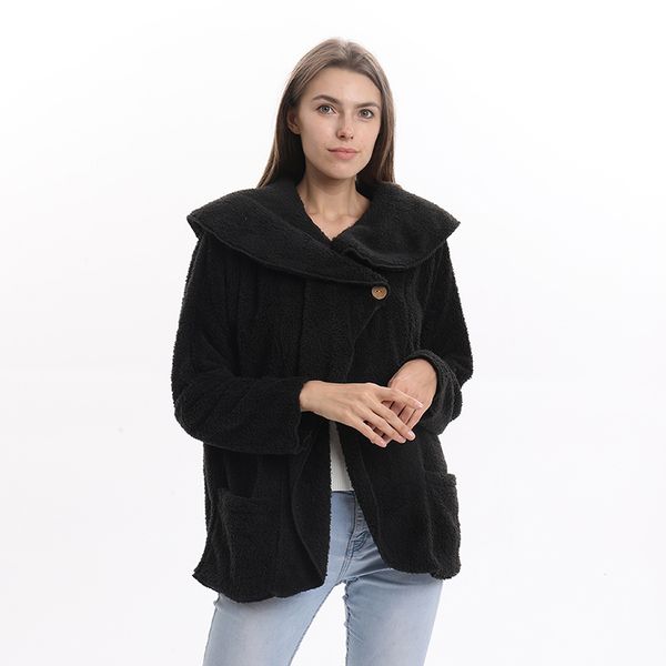 autumn winter ladies plush cardigan female plush coat fashion bat sleeve coats solid color large lapel coat for women, Black
autumn winter ladies plush cardigan female plush coat fashion bat sleeve coats solid color large lapel coat for women, Black