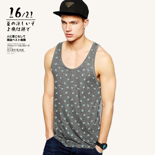35 styles summer men' fashion boutique quality cotton printing leisure vests tank men hurdles vest t-shirt sleeveless, White;black
35 styles summer men' fashion boutique quality cotton printing leisure vests tank men hurdles vest t-shirt sleeveless, White;black