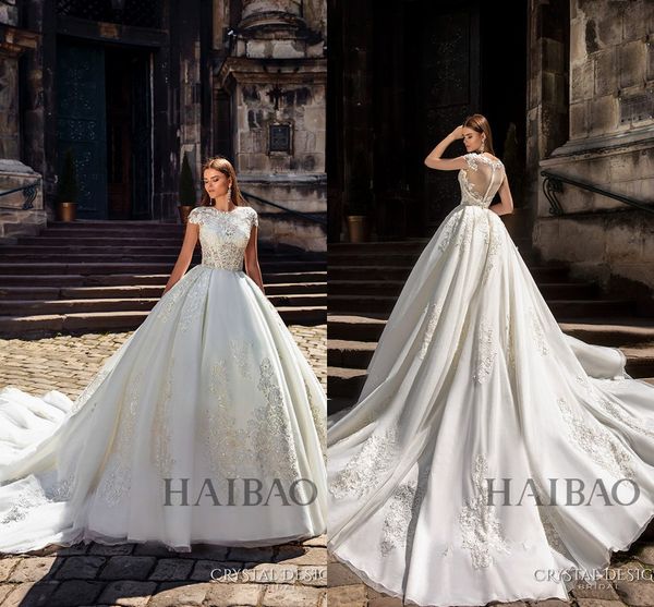 2020 luxury lace appliqued short sleeves a-line wedding dress vintage church ball gown princess plus size bridal gown custom made, White
2020 luxury lace appliqued short sleeves a-line wedding dress vintage church ball gown princess plus size bridal gown custom made, White
