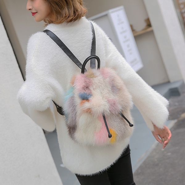 fashion new winter real fur shoulder messenger backpack with soft cute small travel bag teenages girl's school book bag rucksack
fashion new winter real fur shoulder messenger backpack with soft cute small travel bag teenages girl's school book bag rucksack