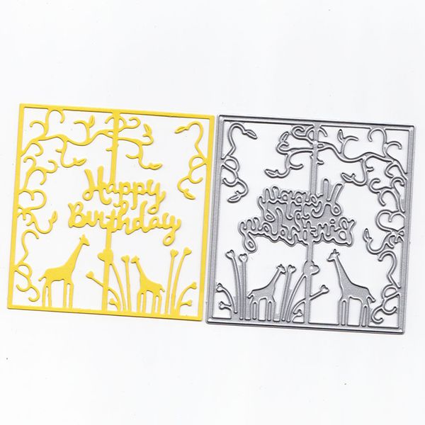 cutting dies stencil ''happy birthday'' giraffe pattern rectangle shape for diy scrapbook album paper card making decora
cutting dies stencil ''happy birthday'' giraffe pattern rectangle shape for diy scrapbook album paper card making decora