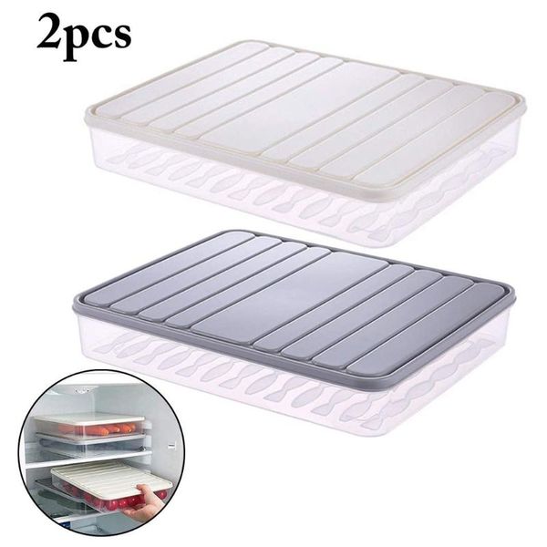 2pcs container large capacity er container storage reusable box h8wb