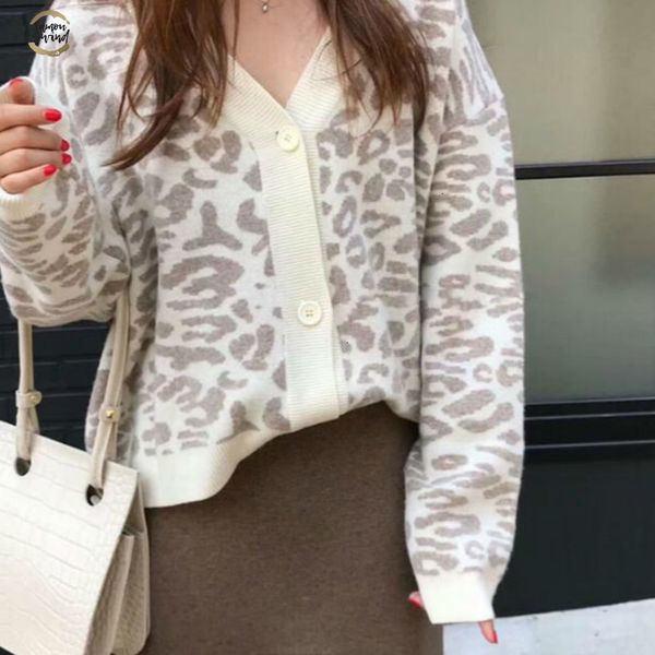 autumn women winter leopard cardigan thick sweater female long sleeve loose oversized outer knitted coat manteau femme hiver, White;black
autumn women winter leopard cardigan thick sweater female long sleeve loose oversized outer knitted coat manteau femme hiver, White;black