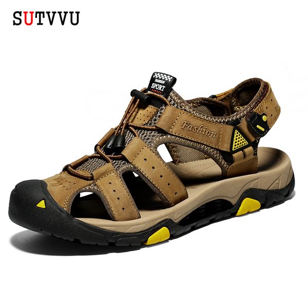 new sandals for men leather outdoor men's sandals casual beach comfortable summer men breathable rubber shoes 2020 large size 45, Black
new sandals for men leather outdoor men's sandals casual beach comfortable summer men breathable rubber shoes 2020 large size 45, Black