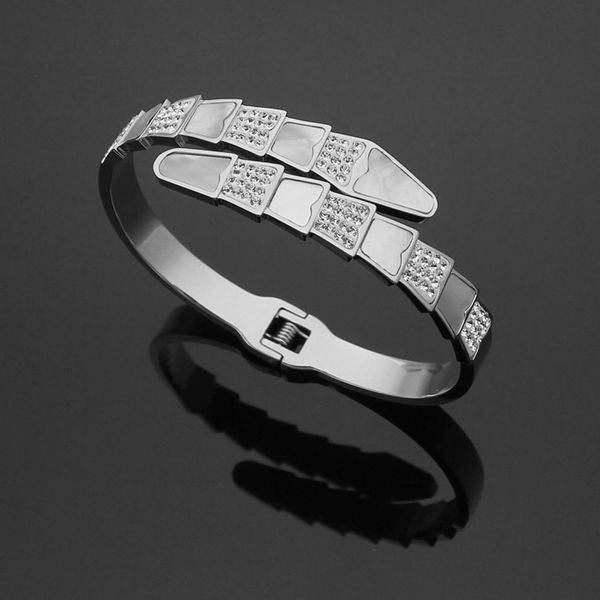 2020 wholesale stainless steel jewelry white mud drilling head shell bracelet bracelet fashion snake bracelet luxury bracelets, Black
2020 wholesale stainless steel jewelry white mud drilling head shell bracelet bracelet fashion snake bracelet luxury bracelets, Black