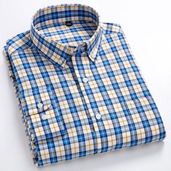 100% cotton stylish men's long sleeve button-down plaid shirts soft breathable checked fashion smart casual shirt, White;black
100% cotton stylish men's long sleeve button-down plaid shirts soft breathable checked fashion smart casual shirt, White;black