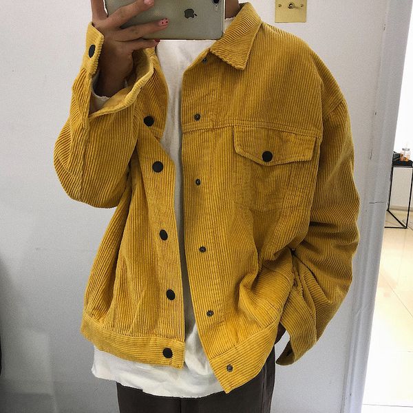 hzirip selling vintage corduroy spring autumn casual 2019 loose all match solid pockets warm high street students coats, Black;brown
hzirip selling vintage corduroy spring autumn casual 2019 loose all match solid pockets warm high street students coats, Black;brown