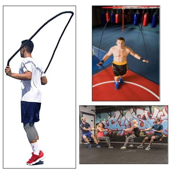 2.8m x 25mm heavy jump rope weighted battle skipping ropes power training improve strength fitness home gym equipment
2.8m x 25mm heavy jump rope weighted battle skipping ropes power training improve strength fitness home gym equipment