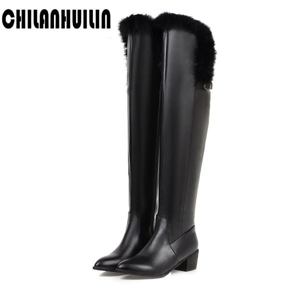 autumn winter boots women over-the-knee high boots faux leather fur ladies fashion thigh high warm snow waterproof botas, Black
autumn winter boots women over-the-knee high boots faux leather fur ladies fashion thigh high warm snow waterproof botas, Black