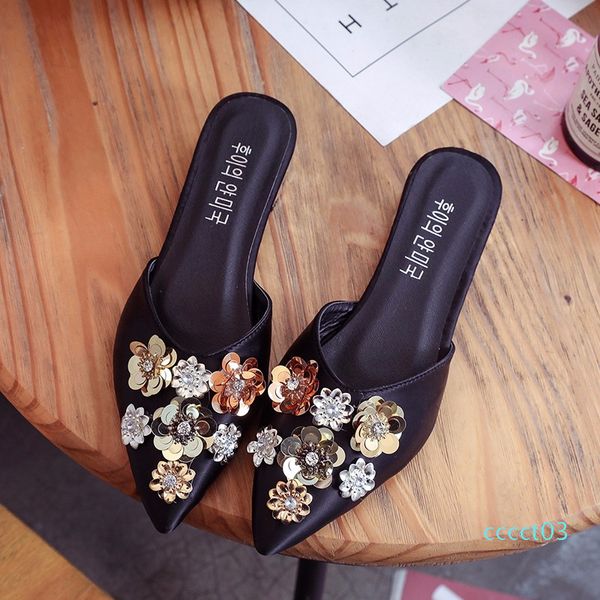 большой размер 35-41 роскошный цветок кристалл bling flats мулы lady тапочки сатин скольжению на носок женщин остроконечные открытый обувь ж, Black
большой размер 35-41 роскошный цветок кристалл bling flats мулы lady тапочки сатин скольжению на носок женщин остроконечные открытый обувь ж, Black