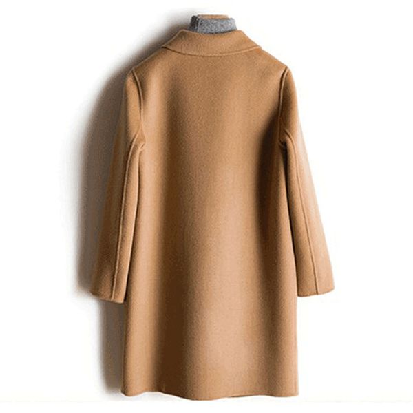 female wool coat 100% autumn winter jackets women 2020 fashion new long woolen jacket casual woman manteau femme en, Black
female wool coat 100% autumn winter jackets women 2020 fashion new long woolen jacket casual woman manteau femme en, Black