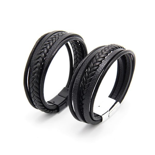 classic genuine leather bracelet for mens vintage multilayer magnet handmade hand charm magnetic clasp wristband cool boys jewelry bulk, Golden;silver
classic genuine leather bracelet for mens vintage multilayer magnet handmade hand charm magnetic clasp wristband cool boys jewelry bulk, Golden;silver