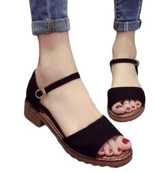 2019 summer european and american sandals flat roman student casual chunky flats with low heels and peep-toe women's shoes, Blue;gray
2019 summer european and american sandals flat roman student casual chunky flats with low heels and peep-toe women's shoes, Blue;gray