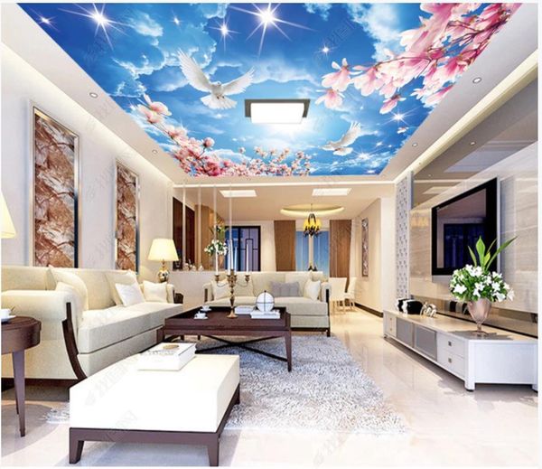 custom ceiling wallpaper for walls 3d ceiling mural wallpapers simple blue sky and white cloud flower ceiling zenith mural wall paper
custom ceiling wallpaper for walls 3d ceiling mural wallpapers simple blue sky and white cloud flower ceiling zenith mural wall paper