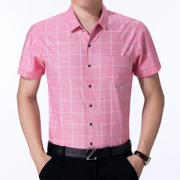 summer new men shirt pink color short sleeve turn- down collar single breasted plaid cotton casual mens clothing, White;black
summer new men shirt pink color short sleeve turn- down collar single breasted plaid cotton casual mens clothing, White;black