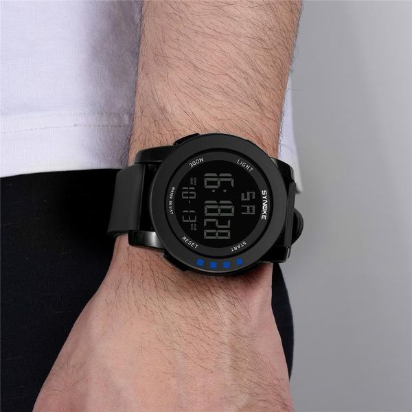 synoke fashion casual brand men women watch multi-function 30m waterproof clock led digital double action watches dijital, Slivery;brown
synoke fashion casual brand men women watch multi-function 30m waterproof clock led digital double action watches dijital, Slivery;brown