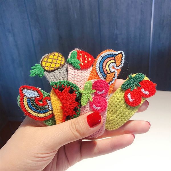 sweet fun children's hair clips fruit watermelon cherry strawberry rainbow hand-knitted wool hairpin women's hair accessories, Golden;white
sweet fun children's hair clips fruit watermelon cherry strawberry rainbow hand-knitted wool hairpin women's hair accessories, Golden;white
