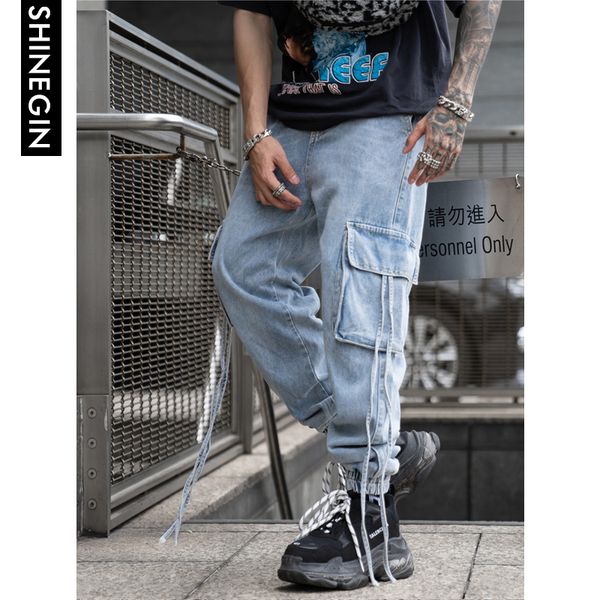 shinegin long tape retro washed jeans men multi pocket cargo pants urban streetwear jeans fashion men hip hop pants 247w, Blue
shinegin long tape retro washed jeans men multi pocket cargo pants urban streetwear jeans fashion men hip hop pants 247w, Blue