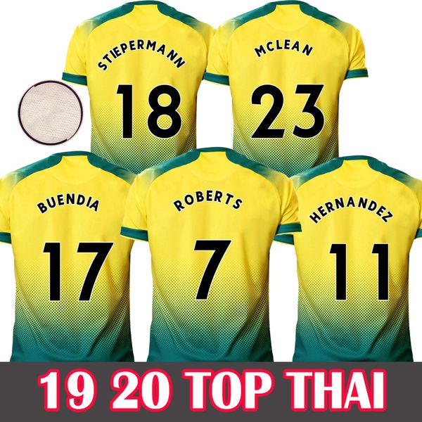 19 20 NORWICH CITY Soccer Jerseys Home Yellow BUENDIA HERNANDEZ MCLEAN PUKKI 2019 2020 STIEPERMANN ROBERTS Jersey football Shirts
19 20 NORWICH CITY Soccer Jerseys Home Yellow BUENDIA HERNANDEZ MCLEAN PUKKI 2019 2020 STIEPERMANN ROBERTS Jersey football Shirts