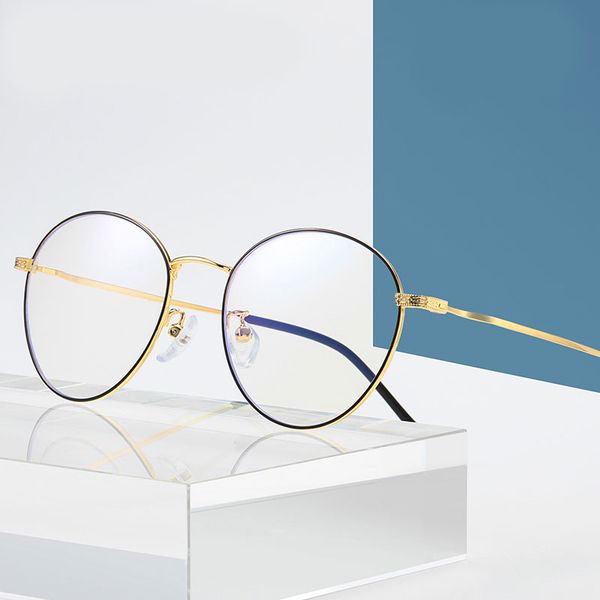 round frame anti-blu-ray mirror, anti-radiation glasses, men's and women's gold flat mirror, european and american trend computer, White;black
round frame anti-blu-ray mirror, anti-radiation glasses, men's and women's gold flat mirror, european and american trend computer, White;black