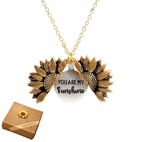 2019 new gold necklaces women fashion jewelry letter engraved open locket sunflower pendant necklaces women girl birthday gift, Silver
2019 new gold necklaces women fashion jewelry letter engraved open locket sunflower pendant necklaces women girl birthday gift, Silver