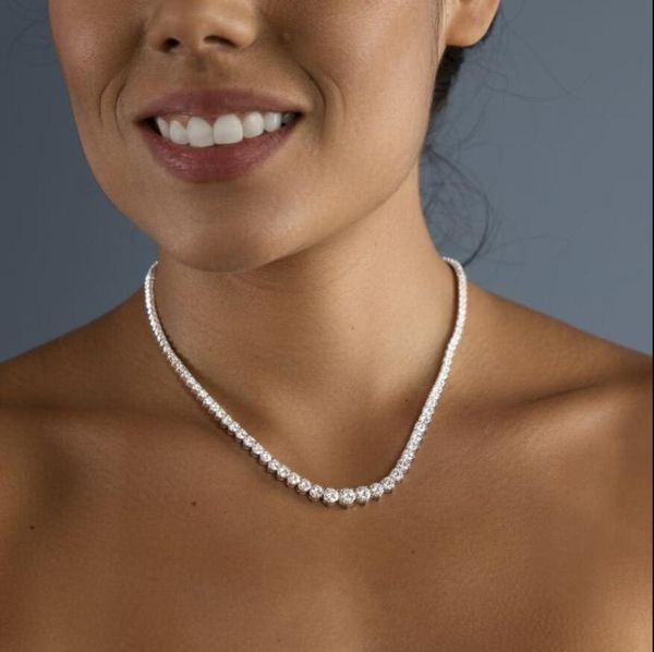 aeaw bezel full moissanite necklace in 14k white gold 42cm stones size 3.5mm to 6.5mm, Silver
aeaw bezel full moissanite necklace in 14k white gold 42cm stones size 3.5mm to 6.5mm, Silver