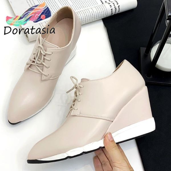 doratasia classic girl lace up pointed toe wedges pumps spring pumps women solid consise leisure casual shoes woman, Black
doratasia classic girl lace up pointed toe wedges pumps spring pumps women solid consise leisure casual shoes woman, Black