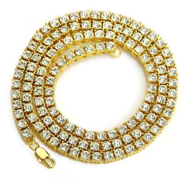 20/30" men crystal 1 row rhinestone iced out tennis chain hiphop necklace gold sliver punk necklace, Silver
20/30" men crystal 1 row rhinestone iced out tennis chain hiphop necklace gold sliver punk necklace, Silver