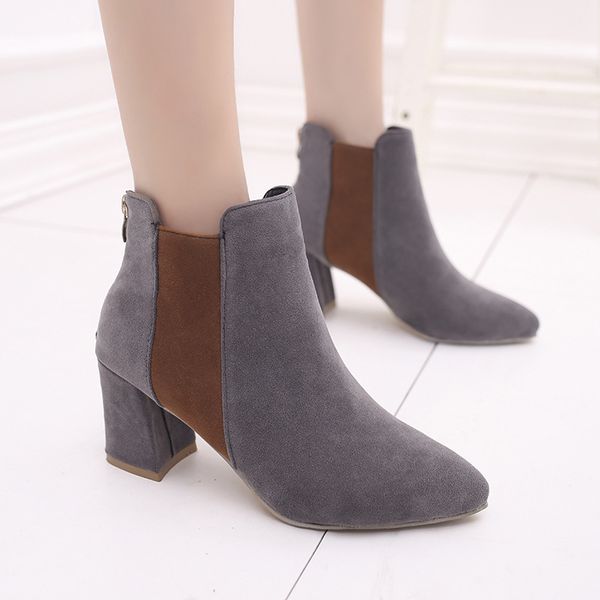 women boots short boots boots ankle autumn new pointed metal elegant casual shoes, Black
women boots short boots boots ankle autumn new pointed metal elegant casual shoes, Black