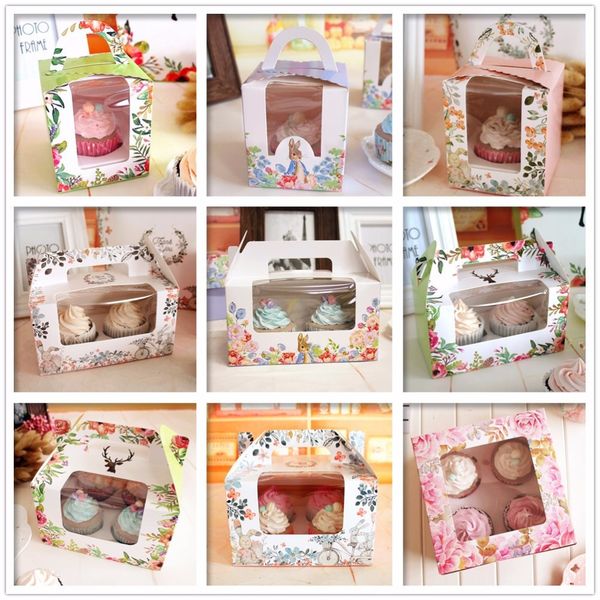 1/2/4 holes portable muffin box cake cup box cupcake packaging paper with transparent window pudding pastry 10pcs/lot
1/2/4 holes portable muffin box cake cup box cupcake packaging paper with transparent window pudding pastry 10pcs/lot