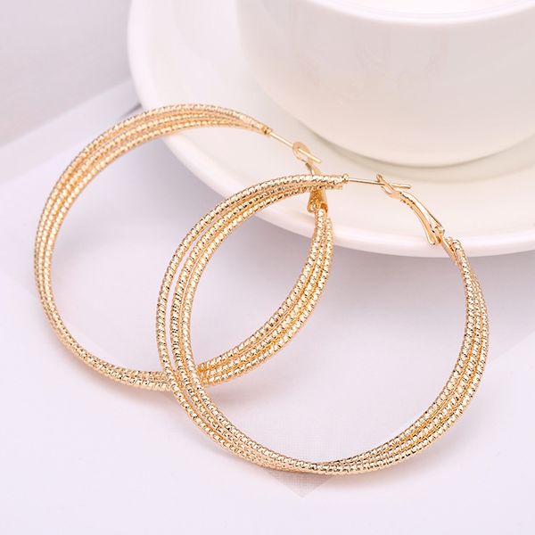 europe and america exaggeration large circle ear ring fashion gold earrings women's circle three layer circular ring elegant sim, Silver
europe and america exaggeration large circle ear ring fashion gold earrings women's circle three layer circular ring elegant sim, Silver