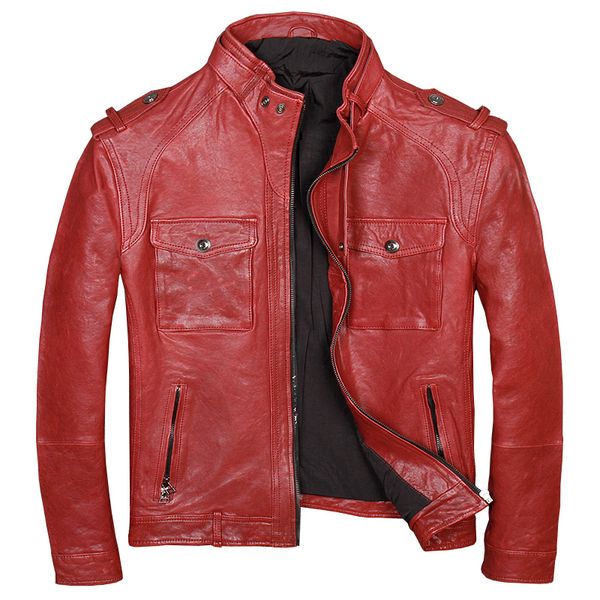 zvaqs genuine leather jacket men 100% real sheepskin motorcycle leather jackets coats casual male red autumn winter jaqueta, Black
zvaqs genuine leather jacket men 100% real sheepskin motorcycle leather jackets coats casual male red autumn winter jaqueta, Black