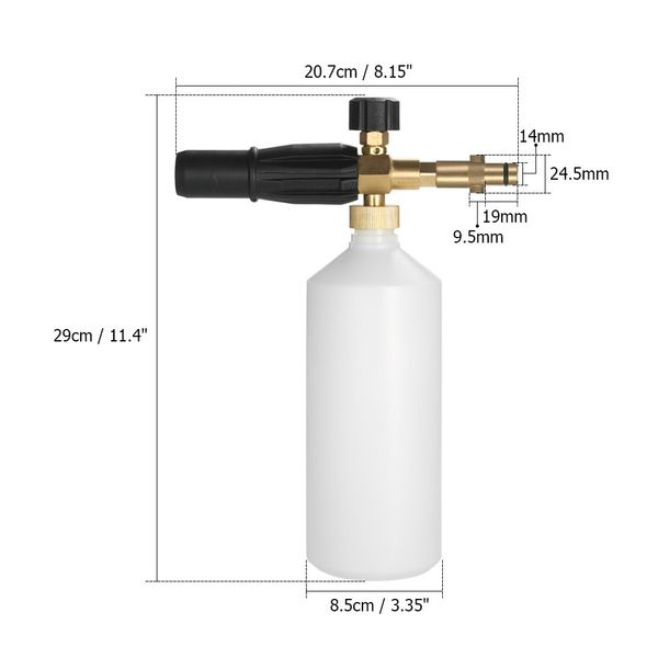 adjustable foam lance 1l spray gun bottle car washer snow foam nozzle injector car wash soap foamer for nilfisk pressure washer
adjustable foam lance 1l spray gun bottle car washer snow foam nozzle injector car wash soap foamer for nilfisk pressure washer