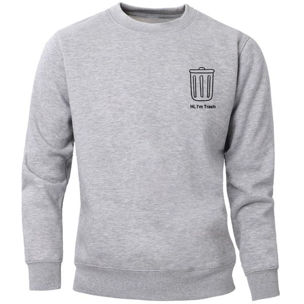 trash can logo hoodies sweatshirts men funny hi i'm trash crewneck sweatshirt winter jumper fleece warm black gray streetwear
trash can logo hoodies sweatshirts men funny hi i'm trash crewneck sweatshirt winter jumper fleece warm black gray streetwear