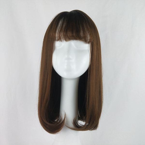 wig female fashion korean whole pear flower head inside buckle handsome long hair, Black
wig female fashion korean whole pear flower head inside buckle handsome long hair, Black