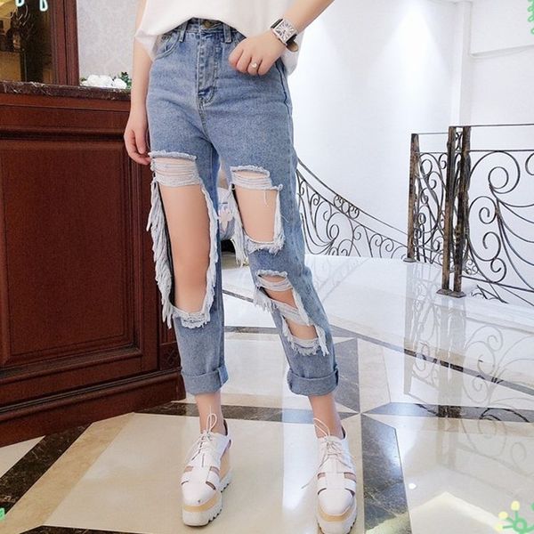 AprilGrass Brand Designer New Arrival 5XL Ripped Jeans Women's Loose Thin Jeans Women Pants Breeches Overalls Vintage Female Torn Trousers
AprilGrass Brand Designer New Arrival 5XL Ripped Jeans Women's Loose Thin Jeans Women Pants Breeches Overalls Vintage Female Torn Trousers
