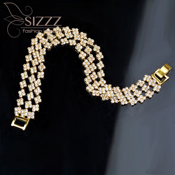 sizzz 2019 shiny full crystal wedding jewelry dress p studio width bracelet&bangles for women, Golden;silver
sizzz 2019 shiny full crystal wedding jewelry dress p studio width bracelet&bangles for women, Golden;silver