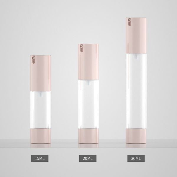 15ml/30ml empty airless vacuum pump bottles refillable pink plastic cream lotion bottle liquid container for travel
15ml/30ml empty airless vacuum pump bottles refillable pink plastic cream lotion bottle liquid container for travel