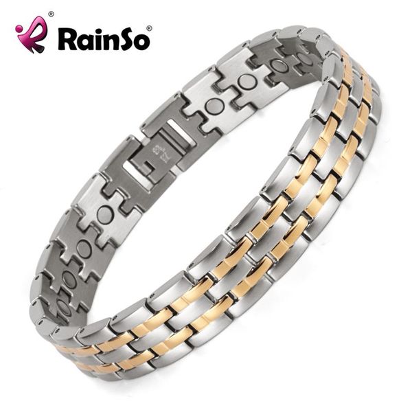 rainso new magnet bracelet bangle for men stainless steel health care magnetic bracelets osb-1349sg, Black
rainso new magnet bracelet bangle for men stainless steel health care magnetic bracelets osb-1349sg, Black
