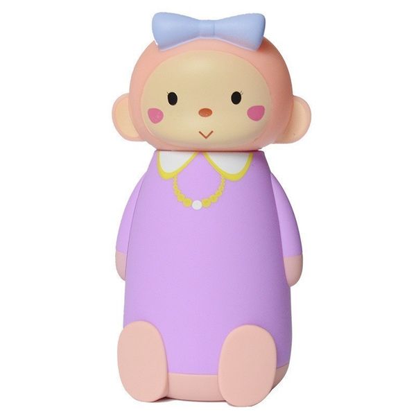 280ml cute monkey cartoon glass water bottle children portable drinking bottle lovely for water girl school animals glass