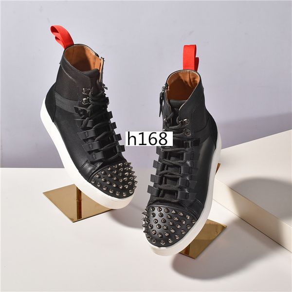 with box sneakers bottom is red shoe low cut suede spike shoes for men and women party wedding crystal leather sneakers size 37, Black
with box sneakers bottom is red shoe low cut suede spike shoes for men and women party wedding crystal leather sneakers size 37, Black