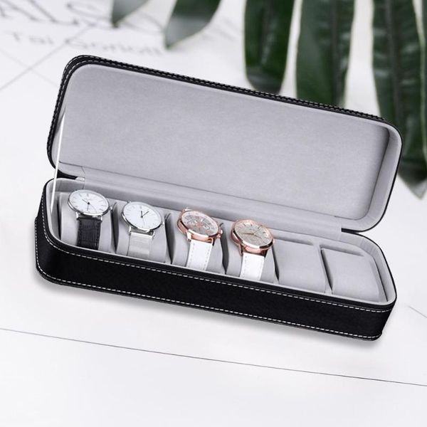 6 slots black gray pu leather pratical watch storage display holder box case jewelry bracelet necklace storage case organizer, Black;blue
6 slots black gray pu leather pratical watch storage display holder box case jewelry bracelet necklace storage case organizer, Black;blue